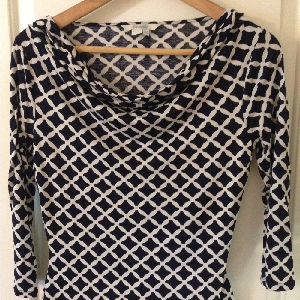 Boden navy trellis top